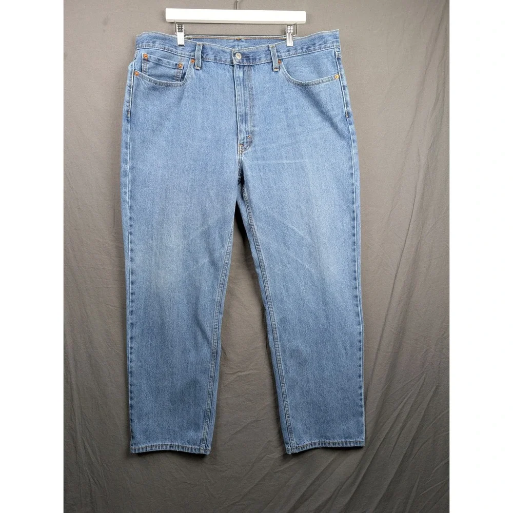 Levi's 550 Relaxed Fit Tapered Leg Blue Denim Jeans 42x30 Medium Wash Mens Pants